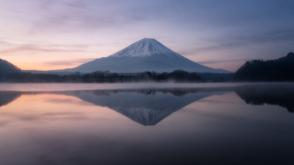 Mt. Fuji over Lake Shoji